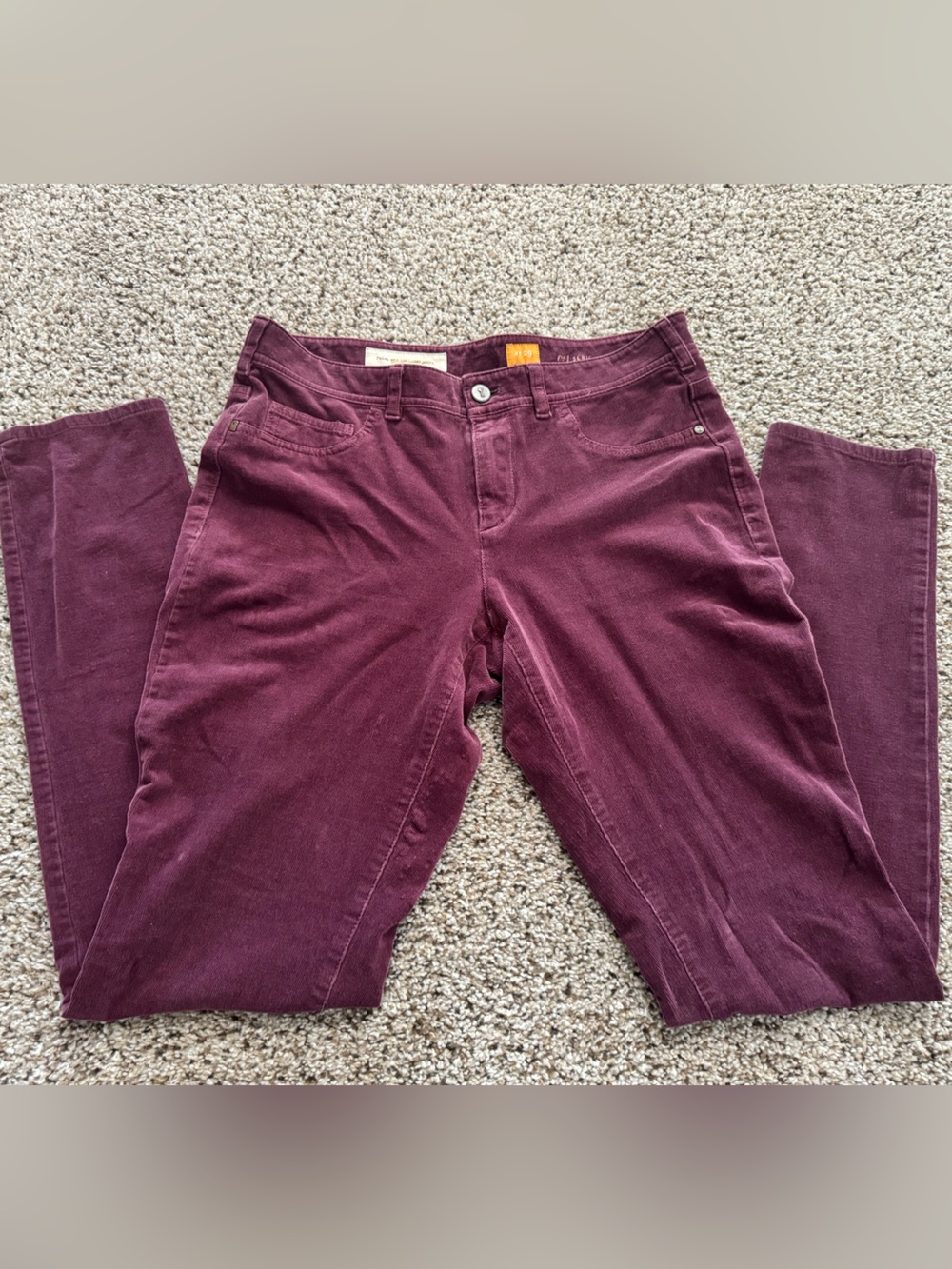 Pilcro Straight-Leg Jeans in Plum